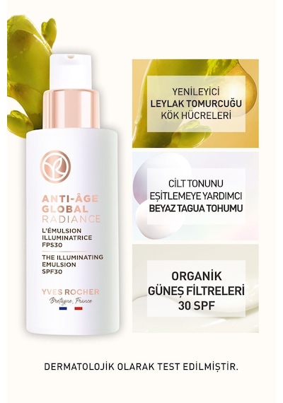 Yves Rocher Leke Ve Bitkisel Kök Hücre Bakımı Global Radiance- Vitamin E - 30 Spf Krem