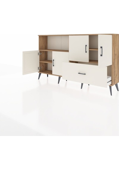 Arges Konsol 4 Raflı Tek Çekmeceli 4 Kapaklı 176x30x99 Çam-aytaşı Çam-aytaşı Arges Konsol 4 Raflı Tek Çekmeceli 4 Kapaklı 176x30x99 Çam-aytaşı Çam-aytaşı