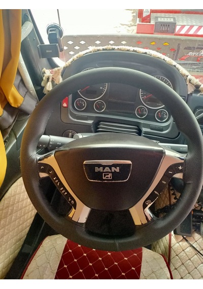 Dikişli Direksiyon Kılıfı Noktalı Deri Siyah Dikişli Man Tgl 2008 Model 12180 Mini Kamyon İçin Renkli