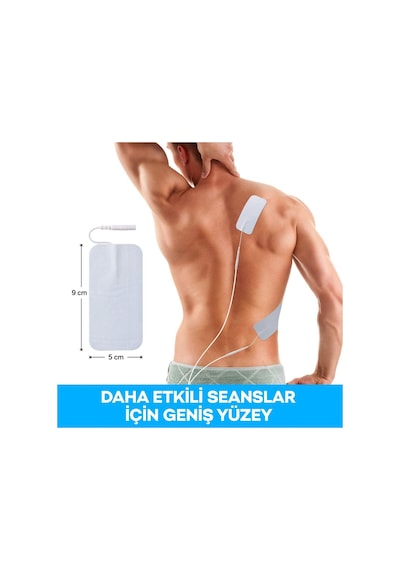 TıpTeknikMarket 5 Paket, 20 Adet Tens Elektrod Pedi 5x9 cm Extra güçlendirilmiş yapışkanlı Kumaş yüzey
