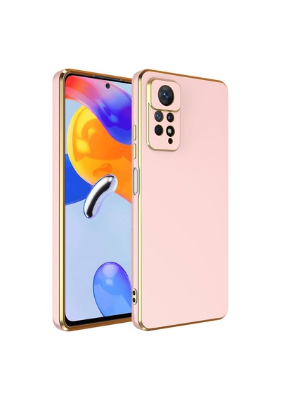 Xiaomi Redmi Note 12 Pro 4g Kılıf Bark Kenarları Altın Renk Kılıf