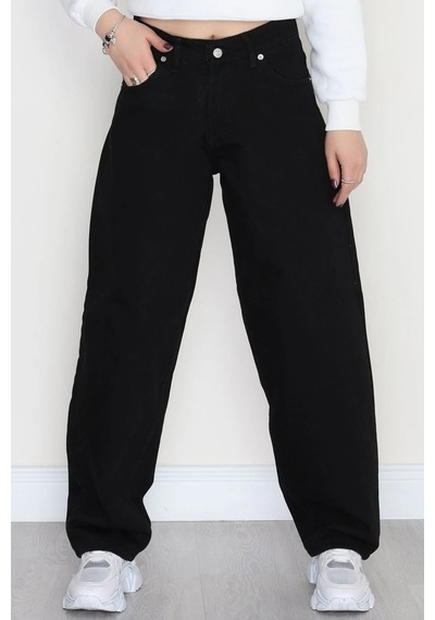 Modi Baggy Kot Pantolon Siyah - 31158.2059. Altın - Siyah