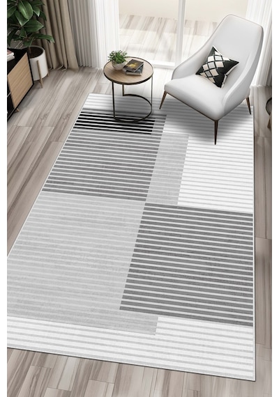 West Home Makinede Yıkanabilir Kaymaz Taban Leke Tutmaz Gri Modern Salon Halısı Mutfak Halısı Ve Yolluk Wh601 Grey