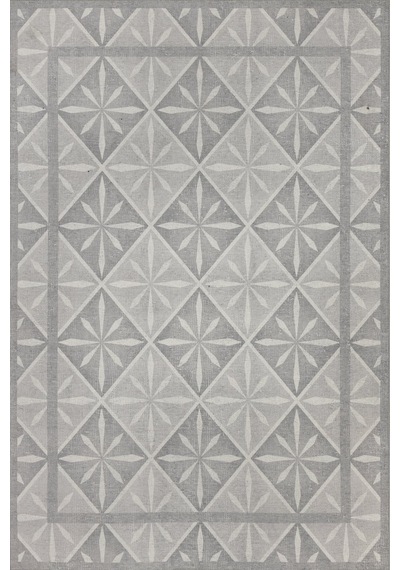 Nora Gri Geometrik Desenli Dokuma Tabanlı Modern Şönil Halı Al 502 Gri