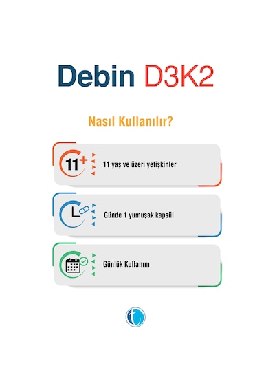 Debin D3K2 Takviye Edici Gıda 60 Kapsül