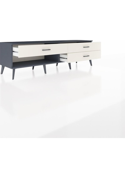 Hyperion Tv Ünitesi 3 Çekmeceli 176x44x51 Antrasit-antrasit/aytaşı Antrasıt/aytası