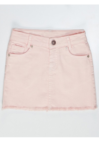 Denokids Pembe Denim Mini Kız Etek Pembe