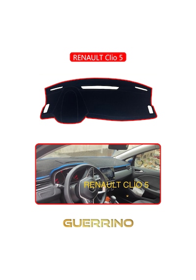 Renault Clio 5torpido Koruma Halısı Kırmızı Kenar