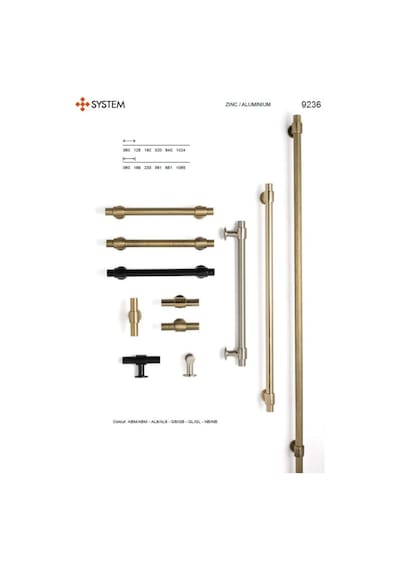 System Mobilya Kulbu Gold Branch Renk 192mm Kulp Sy9236 0192 Gb-gb Çok Renkli