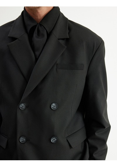 Koton Blazer Ceket Kruvaze Yaka Düğmeli Kapaklı Cep Detaylı Viskon Karışımlı Siyah 5wam50028hw Siyah Koton Blazer Ceket Kruvaze Yaka Düğmeli Kapaklı Cep Detaylı Viskon Karışımlı Siyah 5wam50028hw Siyah