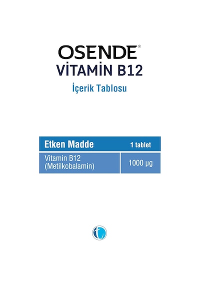 Vitamin B12 60 Tablet 2 Paketi