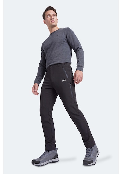 Slazenger Celyon Erkek İçi Polarlı Rüzgar Ve Su Geçirmez Softshell Siyah Pantolon