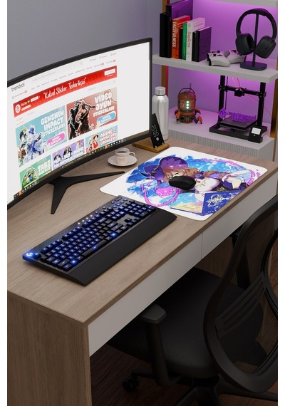 Lisa Genshin Impact Anime Oyuncu V1 - 48x40 Xl Gaming Mouse Pad Fare Altlığı