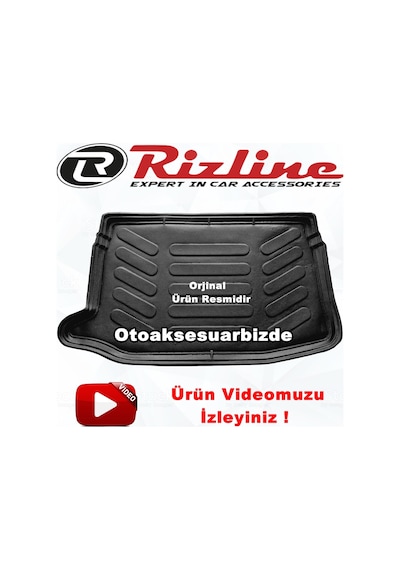 Volkswagen Polo Üst 3D Bagaj Havuzu Siyah 2009-2016 Arası Rizline N11.3708