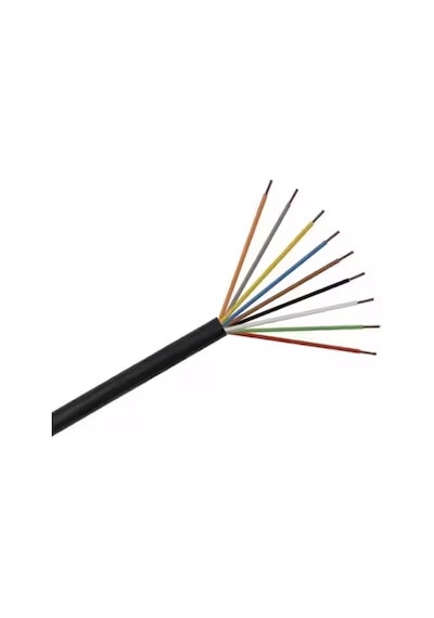Kastro 9 Uçlu Toprak Altı Sulama Sinyal Kablosu 0,8mm 9 Renk 10 Metre