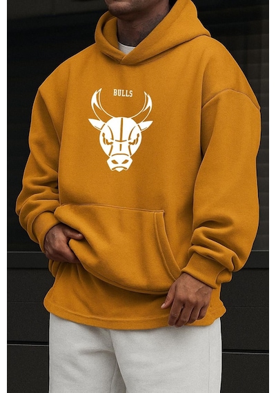Chıcago Bulls Baskılı Sweatshırt Sari