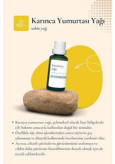 Karınca Yumurtası Yağı 30 Ml - Epilasyon Sonrası Tüy Azaltıcı Bakım Yağı
