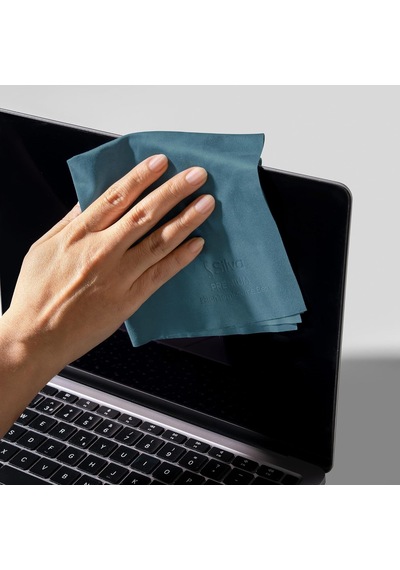 Premium Ekran Temizleme Bezi Süet Doku 30x30 Cm, Mikrofiber Ekran Temizleyici, Tv Monitör Laptop Tablet Telefon Gözlük İçin, Spreysiz Kuru Temizlik, İz Ve Hav Bırakmaz, Petrol Yeşili