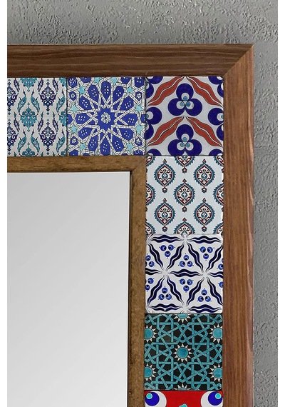 Oscar Stone Decor Masif Çerçeveli Mozaik Taş Ayna 43 Cm X 43 Cm Diğer