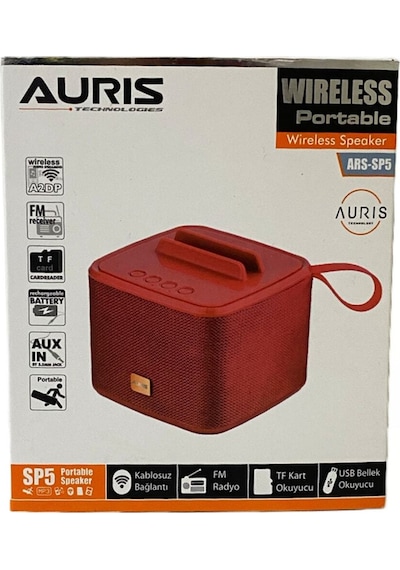 Auris Sp5 Bluetooth Hoparlör Fm Radyolu Aux / Usb / Tf Kart Girişli Ses Bombası Müzik Çalar Standlı