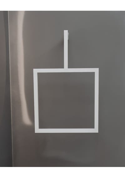 Aju Havluluk Metal Ev Mutfak Banyo Duvara Monte Havlu Tutacağı Kare Modern Tasarım Beyaz