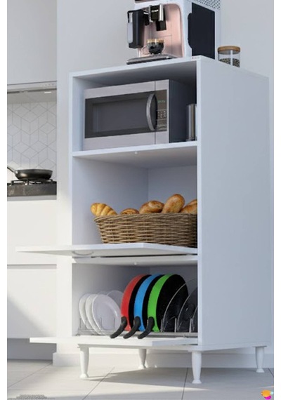 Ecem Mikrodalga Fırın Tezgahı Ve Çift Kapaklı Mutfak Kiler Dolabı Beyaz Ekmeklik Standı 60x119x56 Cm Ecem Mikrodalga Fırın Tezgahı Ve Çift Kapaklı Mutfak Kiler Dolabı Beyaz Ekmeklik Standı 60x119x56 Cm