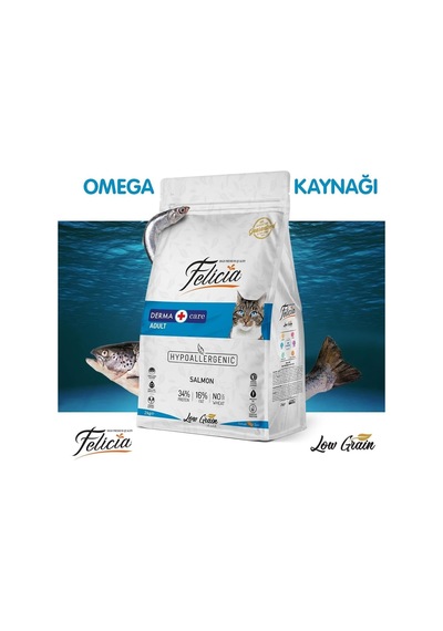 Tr Kuru Kedi Maması, Somonlu, Az Tahıllı, Yetişkin, Hipoalerjenik, 2 Kg