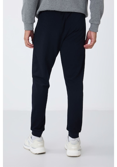 Tommy Life Lacivert Fermuar Cepli Standart Kalıp Jogger Erkek Eşofman Alt - 84651 001