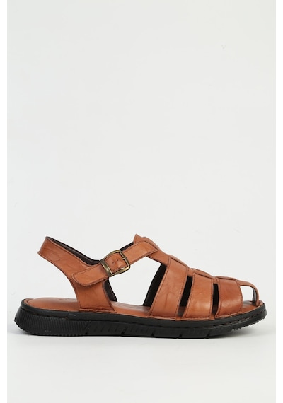 Pierre Cardin Hakiki Deri Taba Erkek Sandalet Pc-7462 Taba