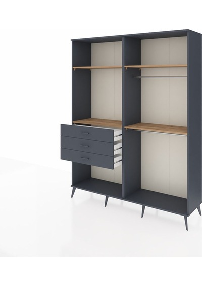 Hyperion Gardrop 4 Raflı 3 Çekmeceli 2 Askılı 176x44x221 Antrasit-çam/antrasit Çam/antrasit Hyperion Gardrop 4 Raflı 3 Çekmeceli 2 Askılı 176x44x221 Antrasit-çam/antrasit Çam/antrasit
