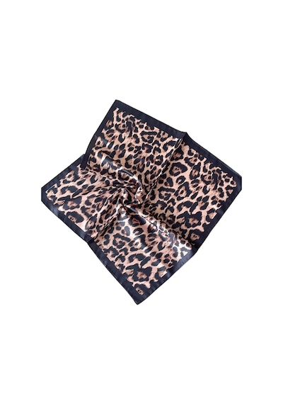 2 Li Saten Bandana Seti Saten Fular Saten Çanta Aksesuarı Özel Desen Bandana 45x50 Cm Haki