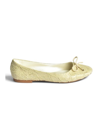 Fox Shoes Z726243404 Bej Kumaş Kadın Babet
