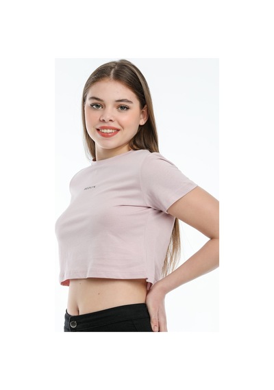 Kadın Bisiklet Yaka Regular Fit Brookyn Baskılı Tişort Spr21y14 001