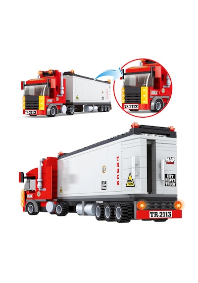 Mj Toys Tır Lego Yapı Blok Seti City Serisi 281 Parça Yapı Oyuncak Seti Tır Lego Seti