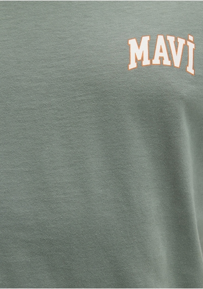 Mavi - Mavi Logo Baskılı Yeşil Tişört 0611714-71483 Yeşil
