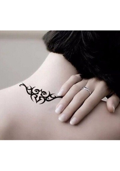 Geçici Dövme Hat Desen Sarmaşık Soyut Çizgi Gerçekçi Su Geçirmez Tattoo Kol Bilek Omuz Sırt Dövmesi
