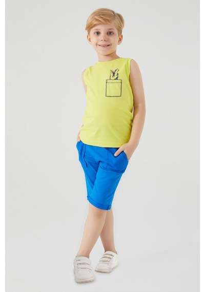 Rolypoly Crocodile Pattern Yeşil Erkek Çocuk Bermuda Takım