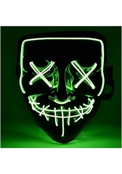 Dodes Led Işıklı Yeşil Maske Çok Renkli