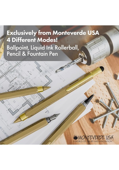 Monteverde Tool Pen Serisi Mv35482 Rb Multifunction Gold Roller K Çok Renkli