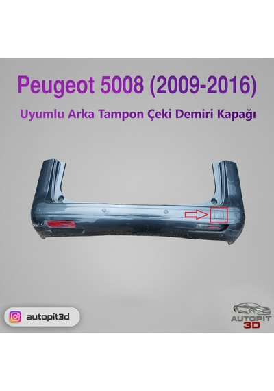 Peugeot 5008 2009 2016 Uyumlu Arka Tampon Çeki Demiri Kapağı