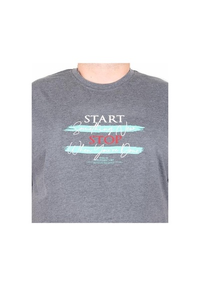 Starbattal Erkek Büyük Beden Sıfır Yaka Tişört Start Stop 25178 Antrasit Melanj Antrasit Melanj Starbattal Erkek Büyük Beden Sıfır Yaka Tişört Start Stop 25178 Antrasit Melanj Antrasit Melanj