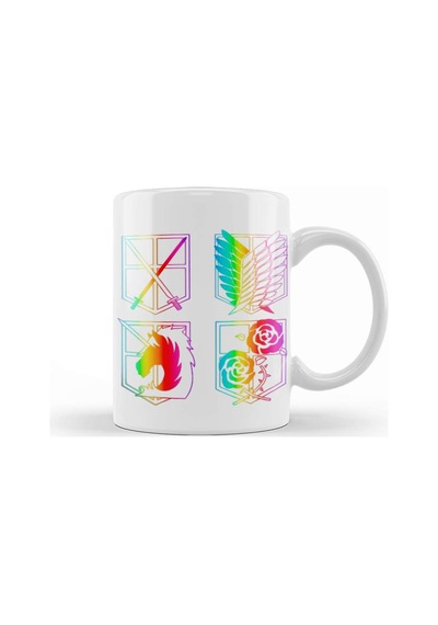 Attack On Titan Rainbow Kupa Bardak Porselen Karışık