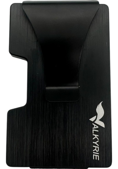Valkyrie Akıllı Mekanizmalı Minimalist Metal Kartlık Rfıd Korumalı Şık Dayanıklı 15-25 Kart Kapasiteli Cüzdan Kartlık Siyah Siyah