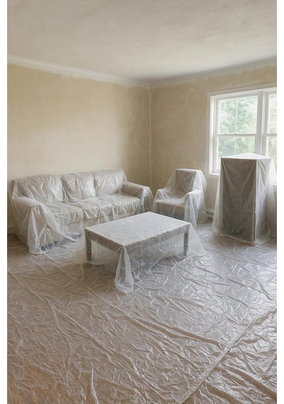 Lexroo Hışır Örtü, 4x5 Metre, 20 M², Toz Geçirmez, Su Geçirmez, Dış Mekan Koruma Örtüsü, Boya Koruma
