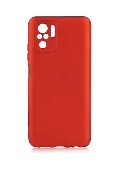 Kilifone - Xiaomi Uyumlu Redmi Note 10s - Kılıf Mat Renkli Esnek Premier Silikon Kapak - Kırmızı