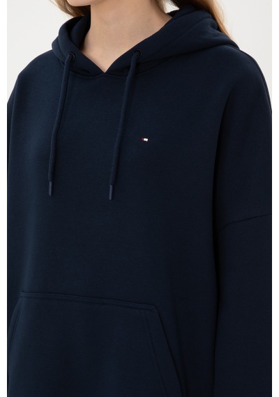 U.S. Polo Assn. Kadın Lacivert Şardonlu Kapüşonlu Sweatshırt 50313567-VR033
