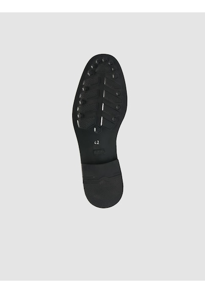 Cabani %100 Hakiki Deri Süet Siyah Toka Detaylı Erkek Loafer Siyah Süet