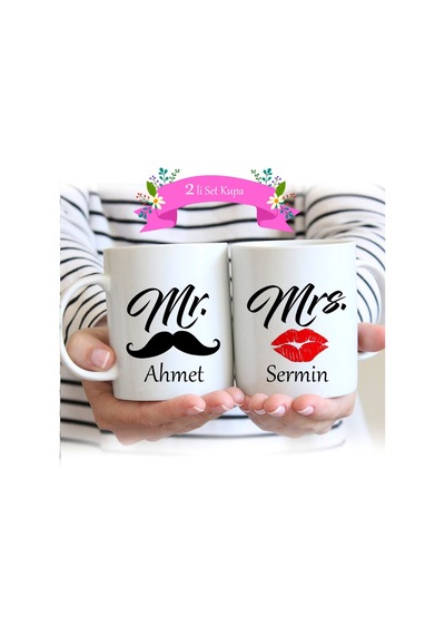 Çiftlere Özel Kupa Bardak Mr & Mrs