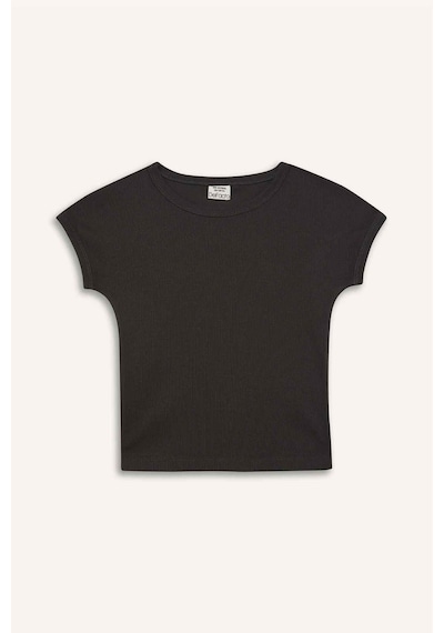 DeFacto Kız Çocuk Slim Fit Dar Kesim Bisiklet Yaka Basic Düz Fitilli Kaşkorse Kısa Kollu Tişört B3053A825SMAR211 Antrasit DeFacto Kız Çocuk Slim Fit Dar Kesim Bisiklet Yaka Basic Düz Fitilli Kaşkorse Kısa Kollu Tişört B3053A825SMAR211 Antrasit