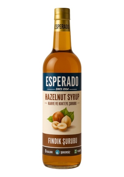 Şekersiz Sugar Free Fındık Aromalı Kahve & Kokteyl Şurubu - 750 Ml Diğer